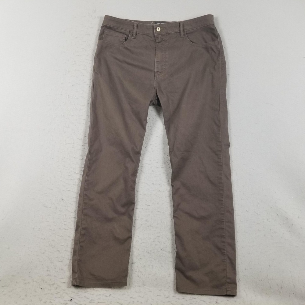 Dockers All Seasons Tech Pants Mens 36x31 Brown Straight Khakis Stretch